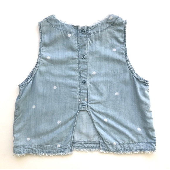 CLOTH & STONE Soft Chambray Polka Dot Button Up - Picture 2 of 7